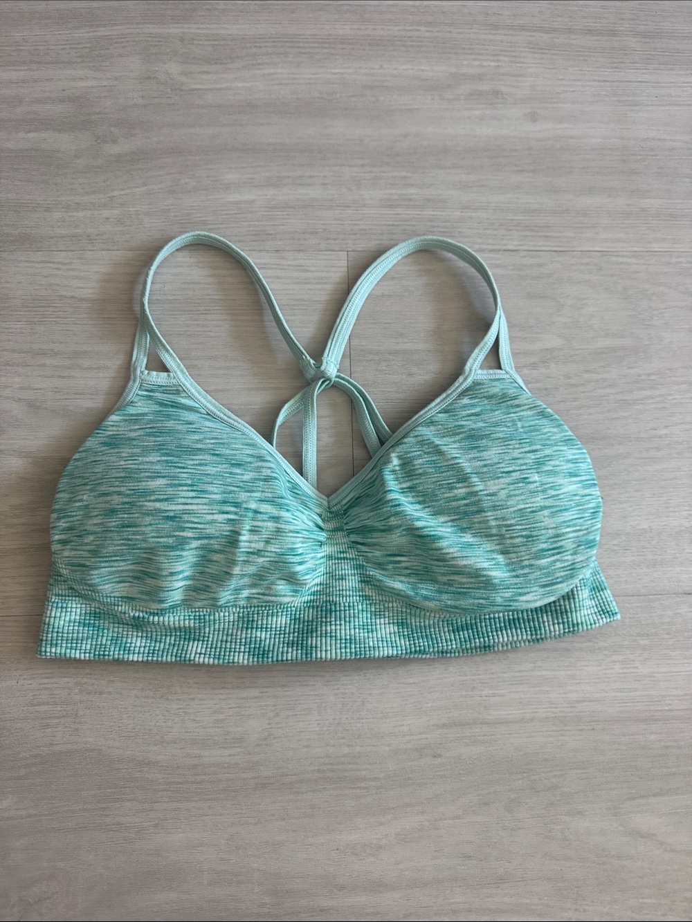 Zella Mint Green Seamless Double-Strap Sports Bra